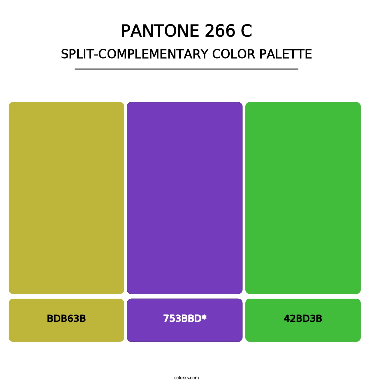 PANTONE 266 C - Split-Complementary Color Palette