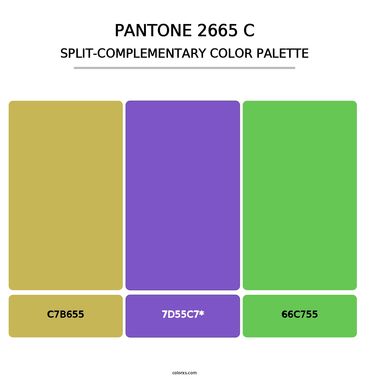 PANTONE 2665 C - Split-Complementary Color Palette