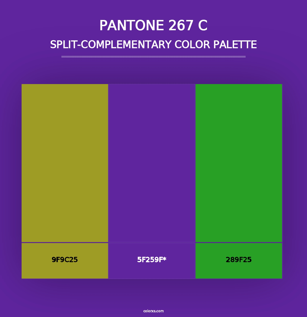 PANTONE 267 C - Split-Complementary Color Palette