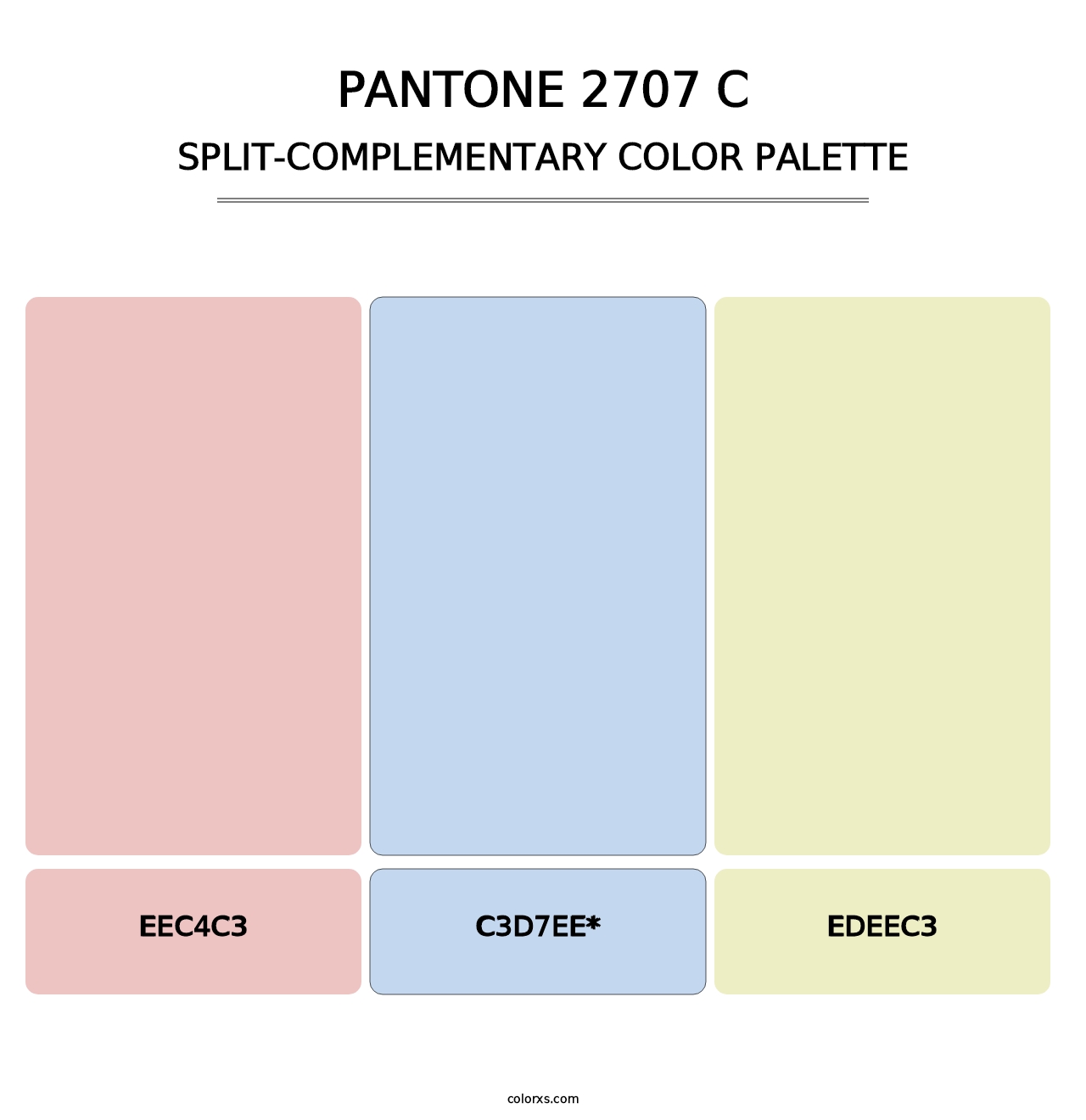 PANTONE 2707 C - Split-Complementary Color Palette