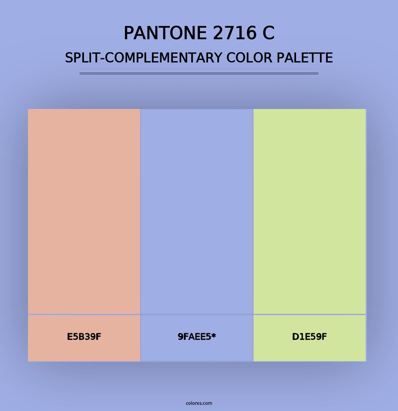 PANTONE 2716 C - Split-Complementary Color Palette