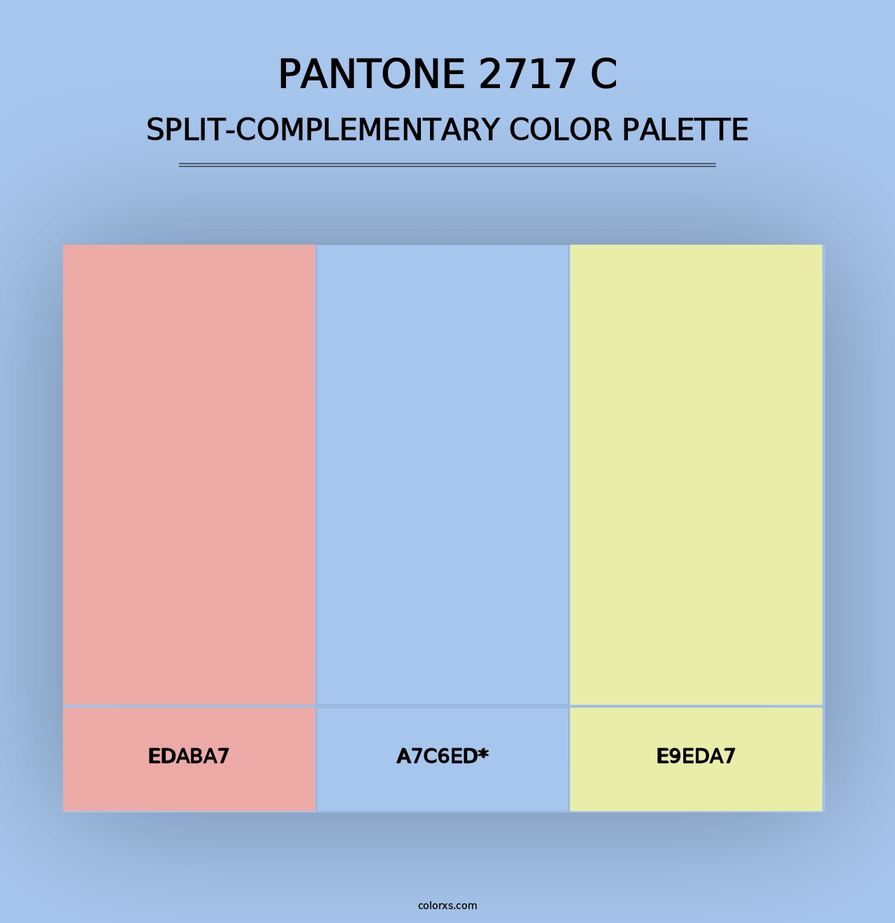 PANTONE 2717 C - Split-Complementary Color Palette