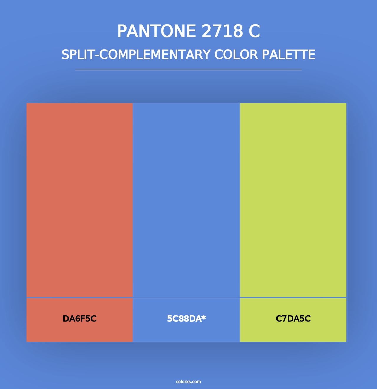 PANTONE 2718 C - Split-Complementary Color Palette