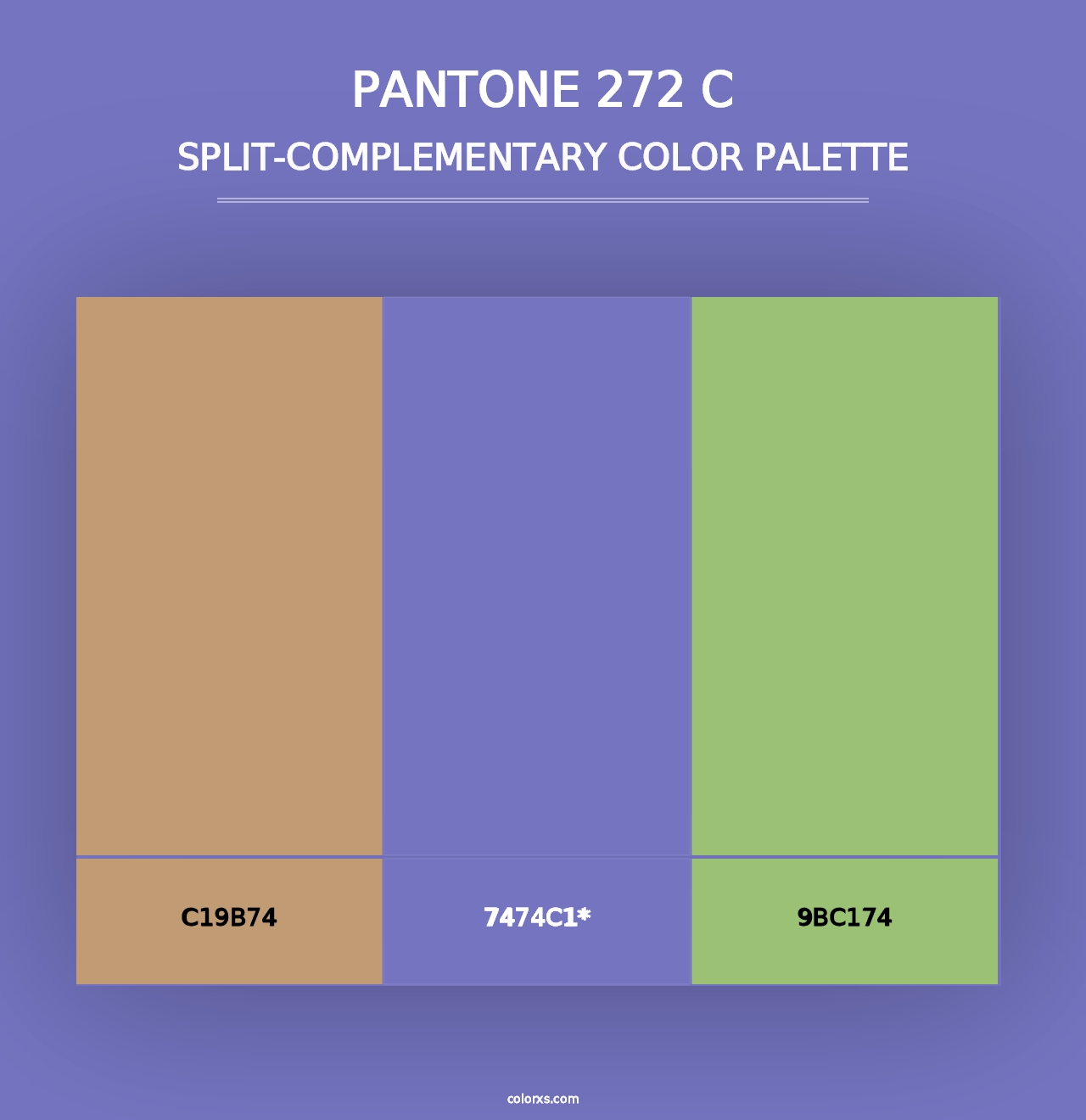 PANTONE 272 C - Split-Complementary Color Palette