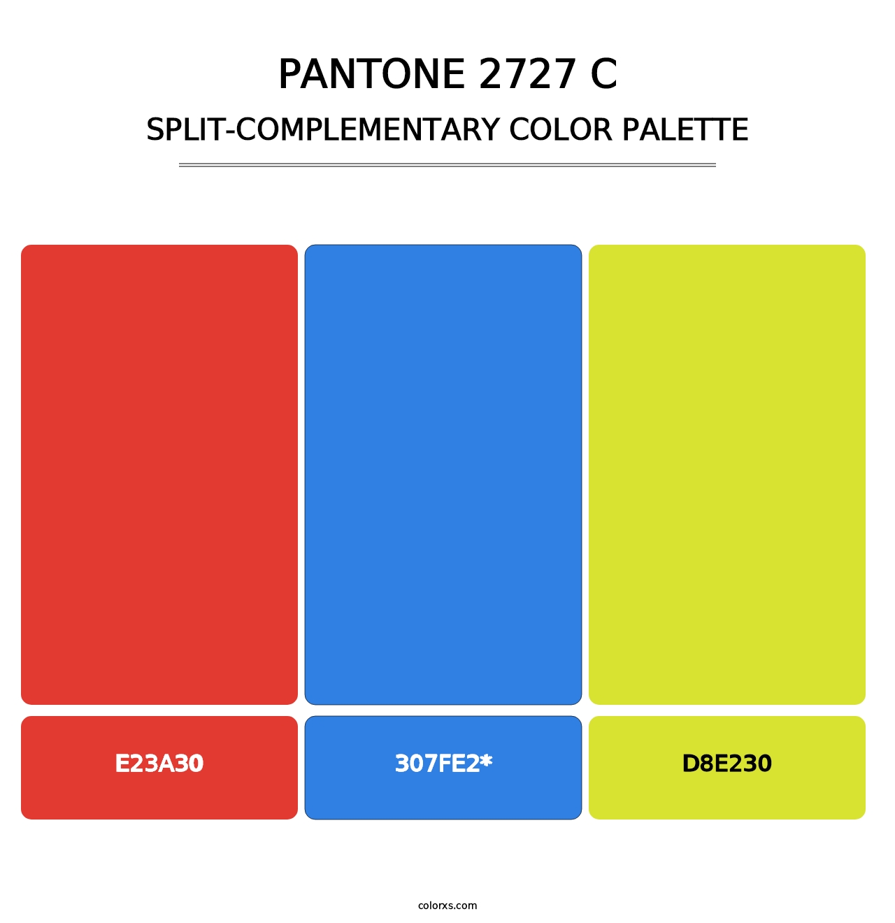 PANTONE 2727 C - Split-Complementary Color Palette