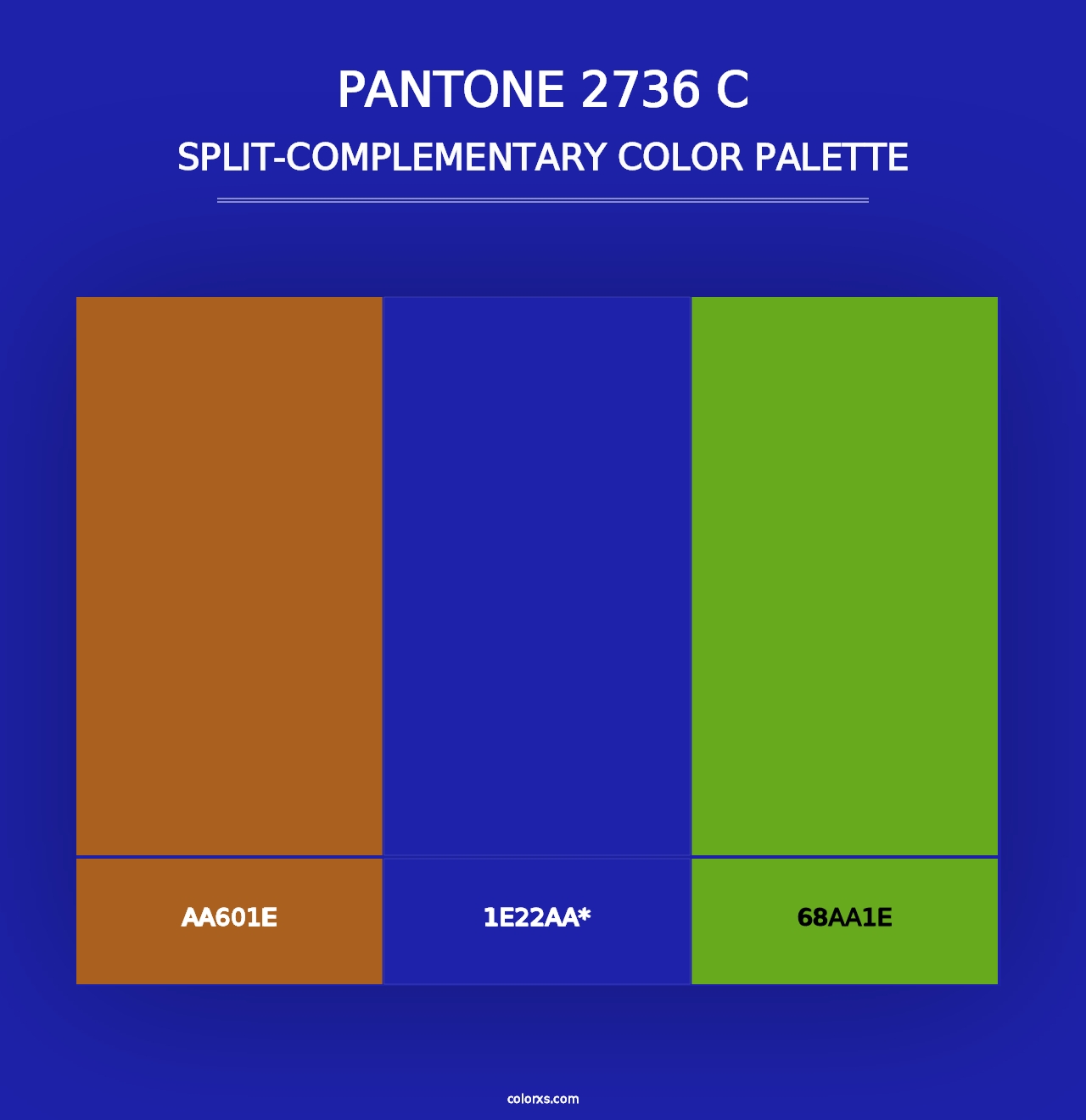 PANTONE 2736 C - Split-Complementary Color Palette