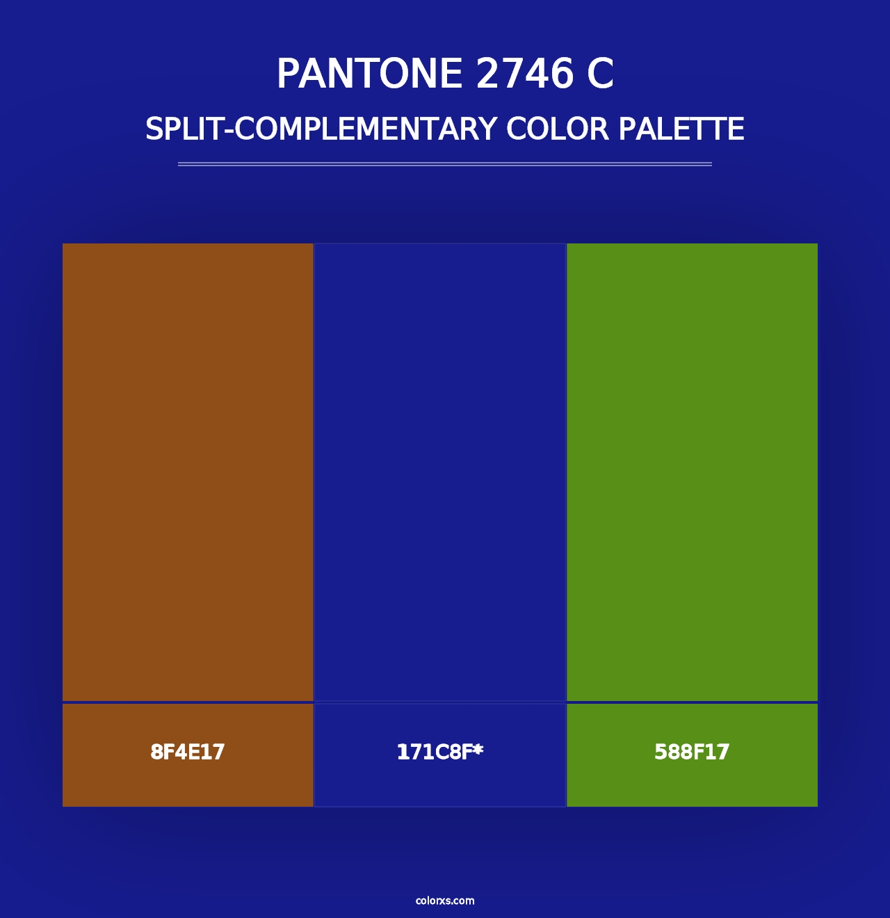 PANTONE 2746 C - Split-Complementary Color Palette