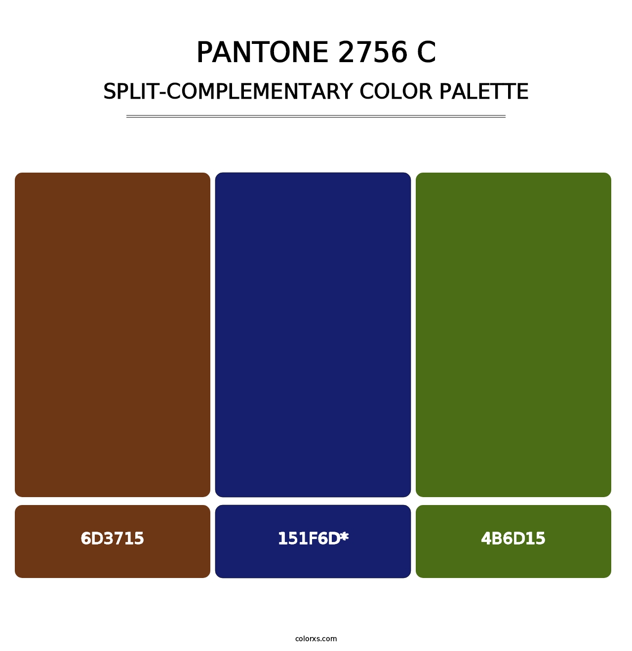 PANTONE 2756 C - Split-Complementary Color Palette