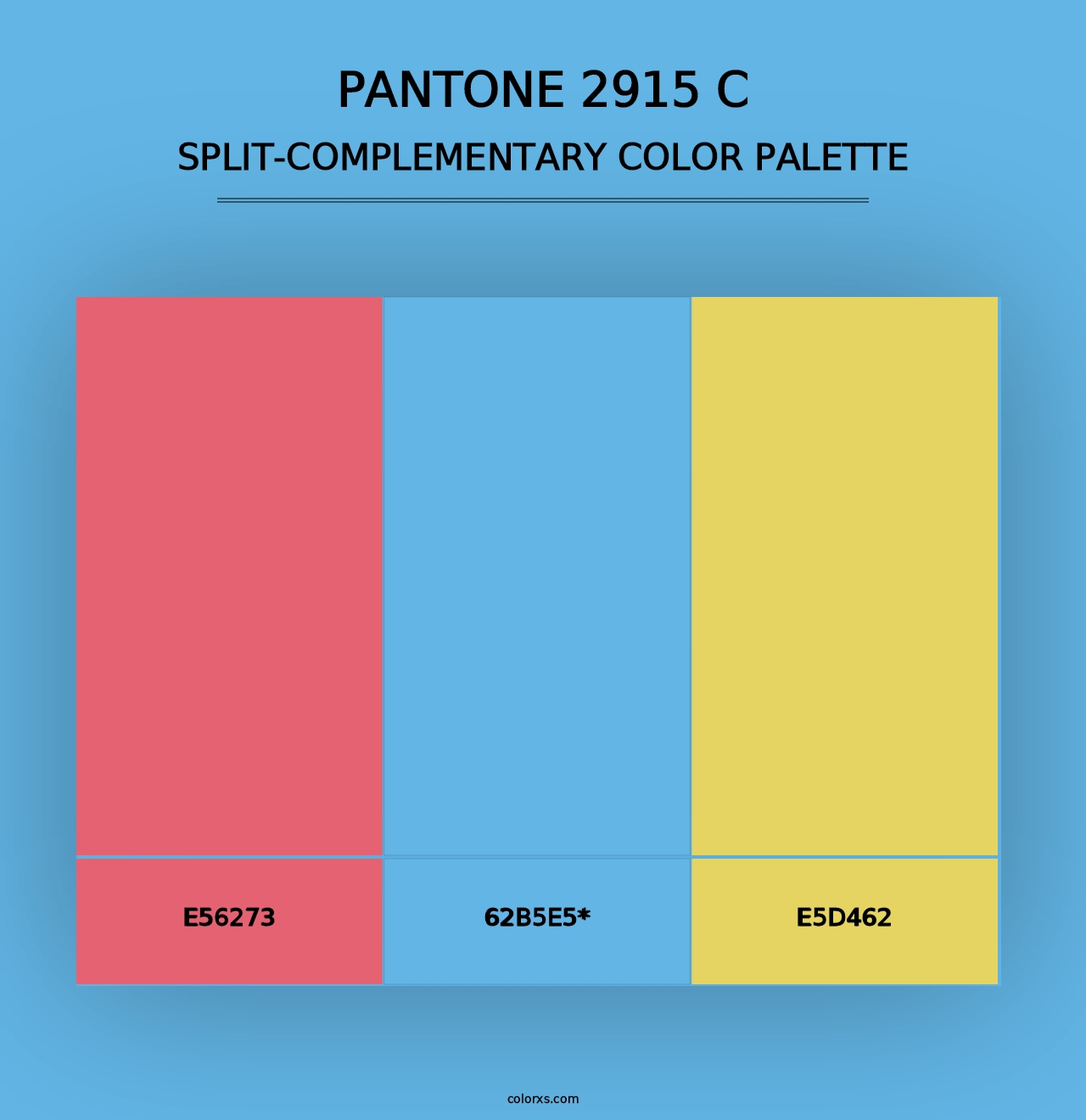 PANTONE 2915 C - Split-Complementary Color Palette