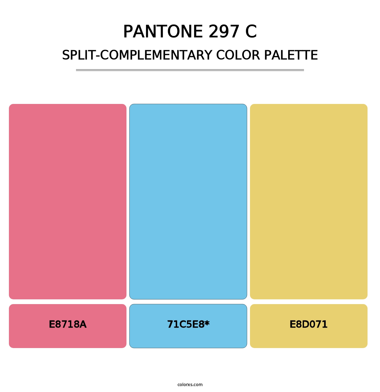 PANTONE 297 C - Split-Complementary Color Palette