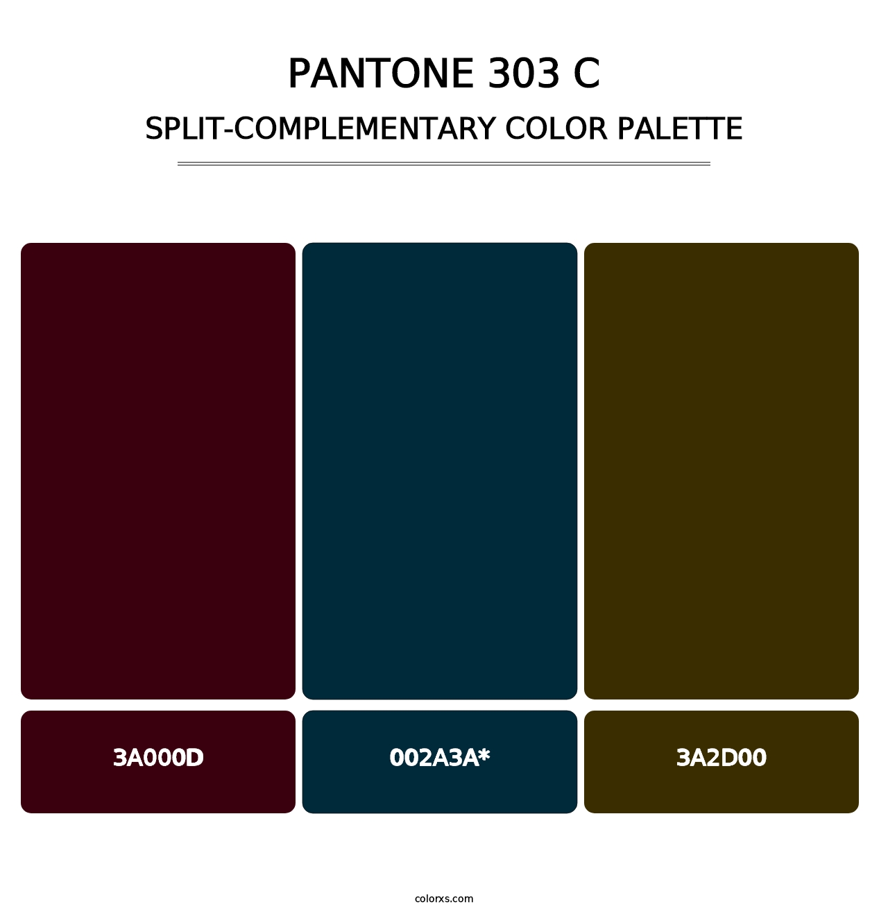 PANTONE 303 C - Split-Complementary Color Palette