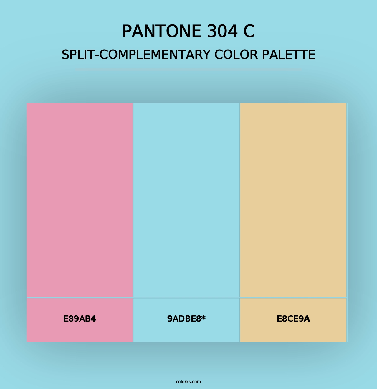 PANTONE 304 C - Split-Complementary Color Palette