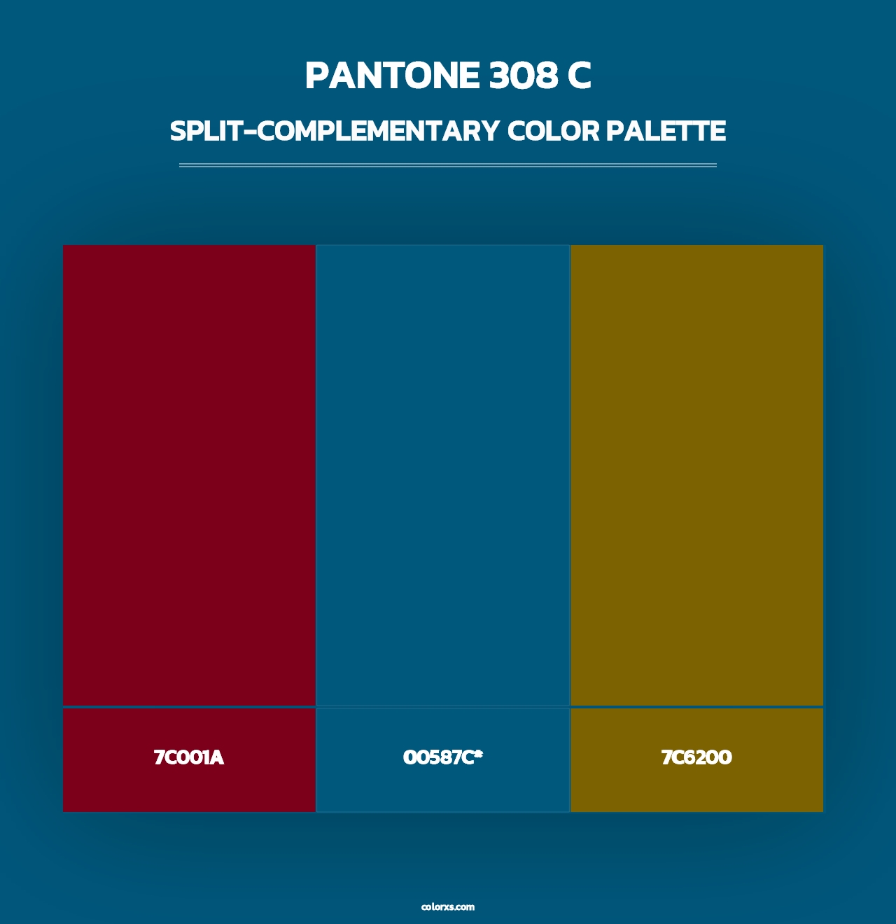 PANTONE 308 C - Split-Complementary Color Palette