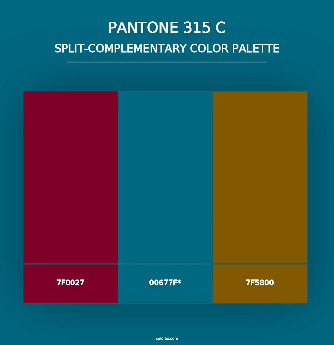 PANTONE 315 C - Split-Complementary Color Palette