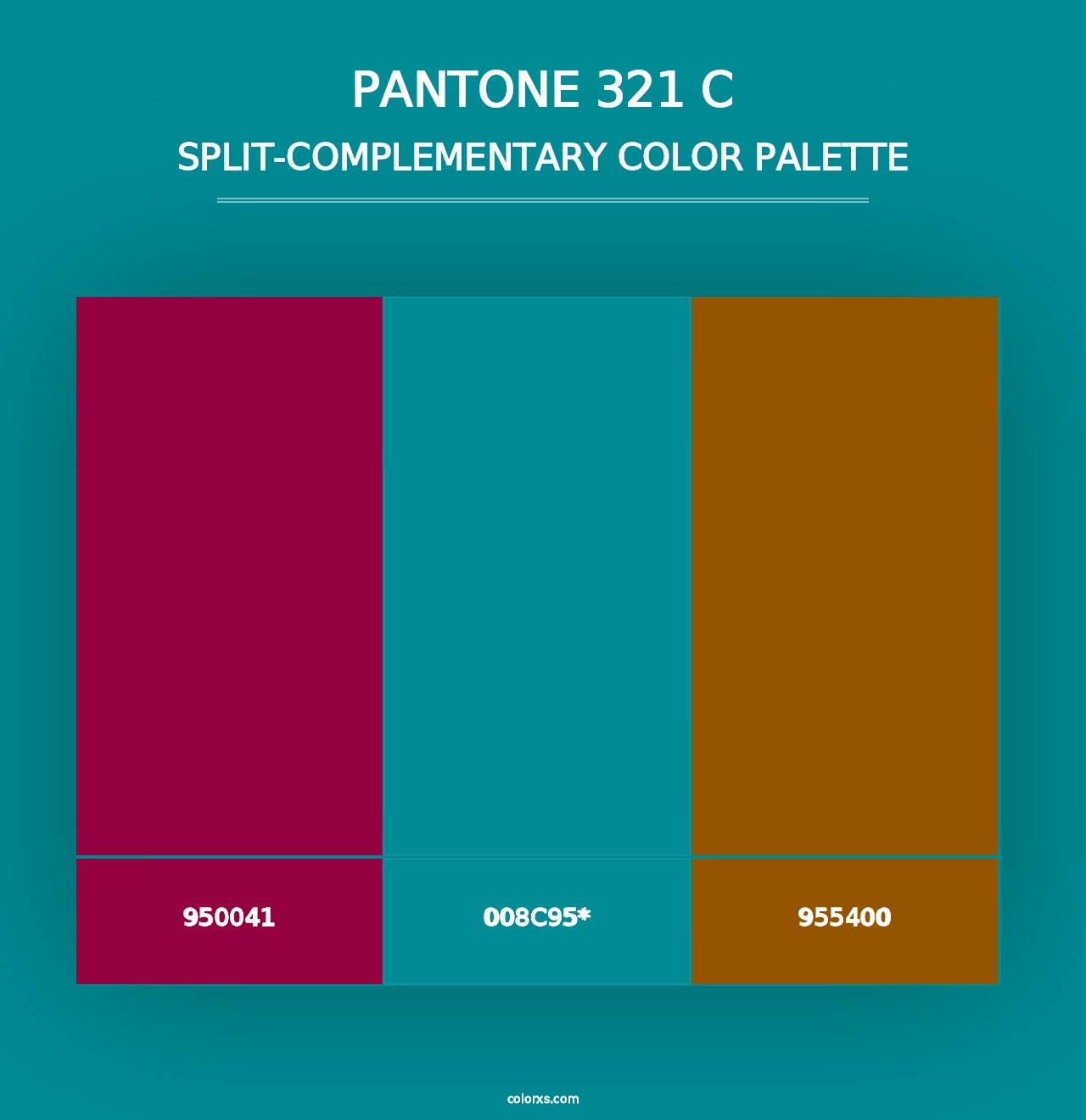 PANTONE 321 C - Split-Complementary Color Palette