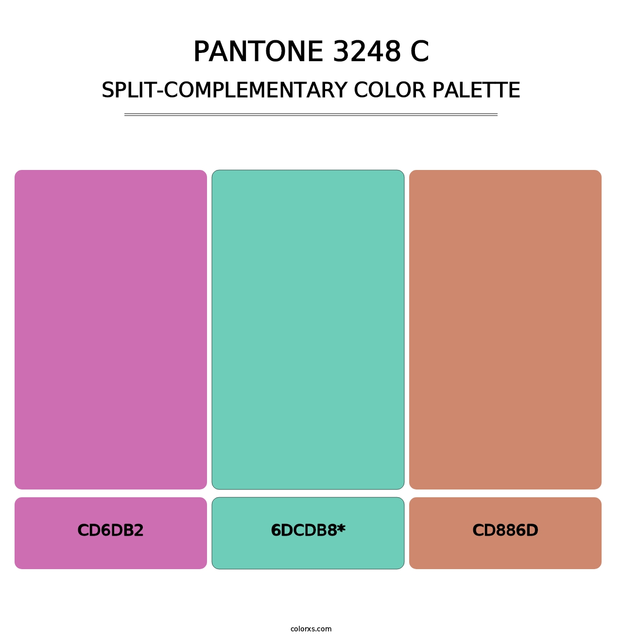 PANTONE 3248 C - Split-Complementary Color Palette