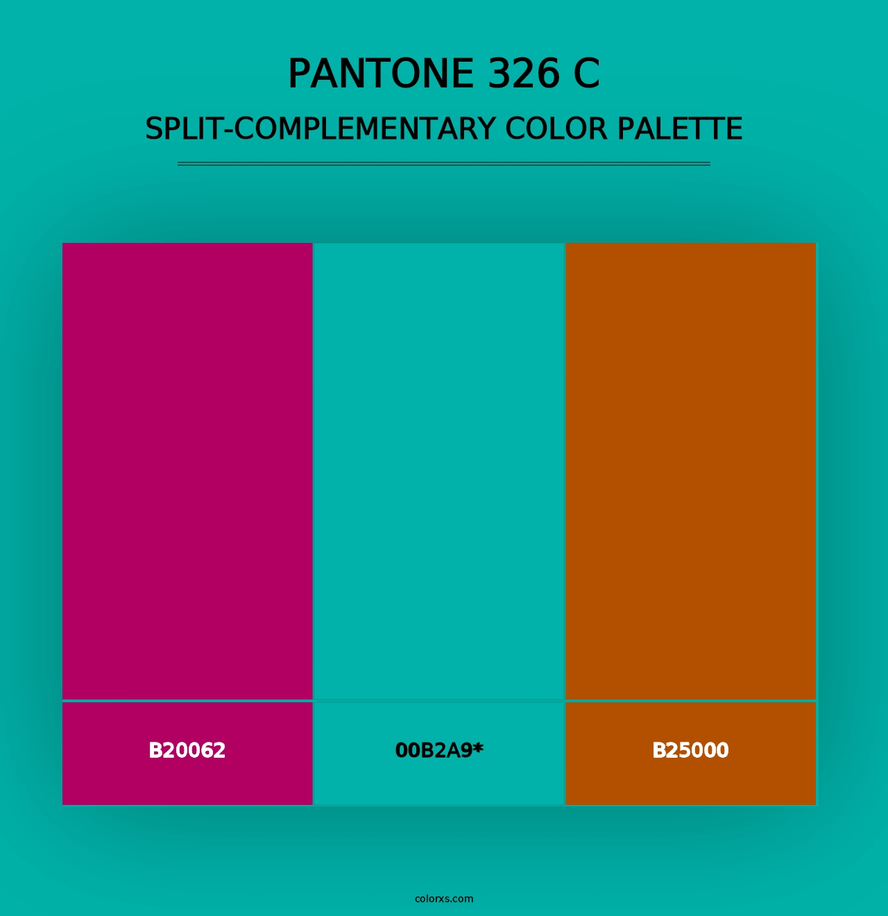 PANTONE 326 C - Split-Complementary Color Palette