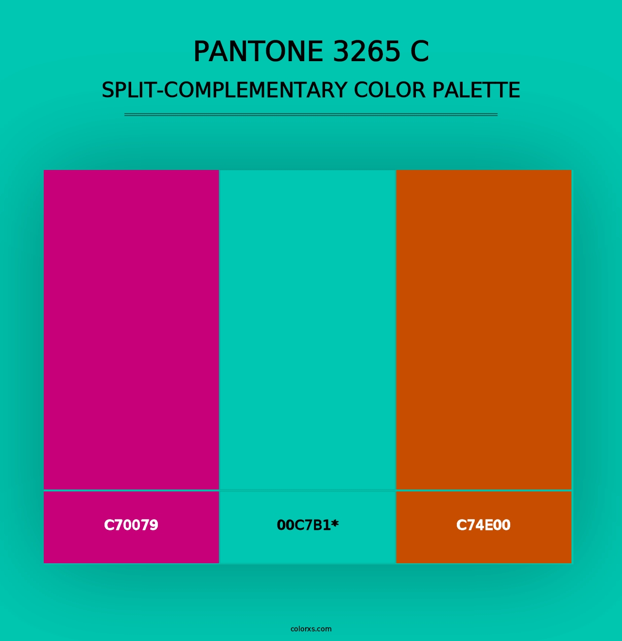 PANTONE 3265 C - Split-Complementary Color Palette