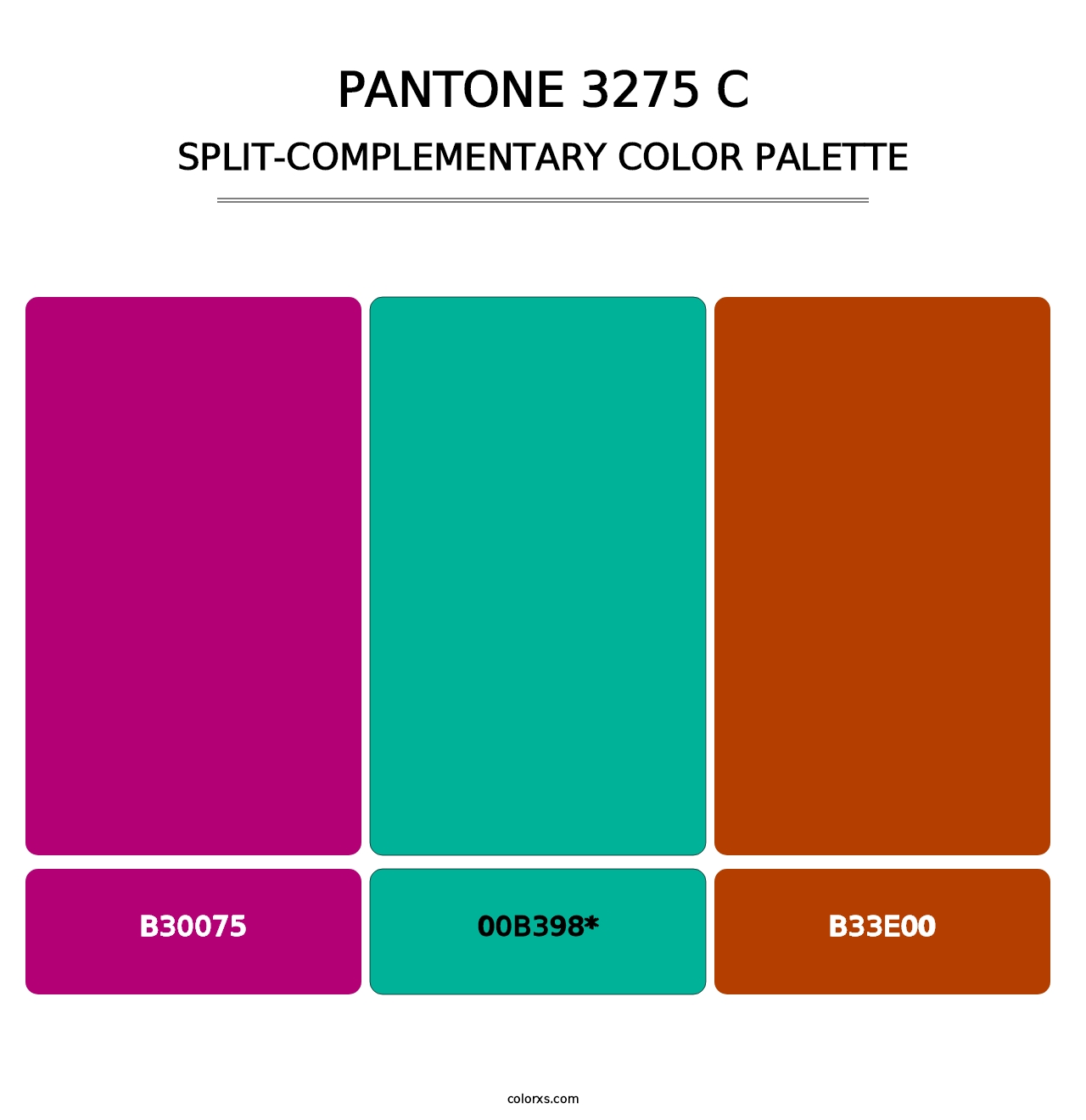 PANTONE 3275 C - Split-Complementary Color Palette