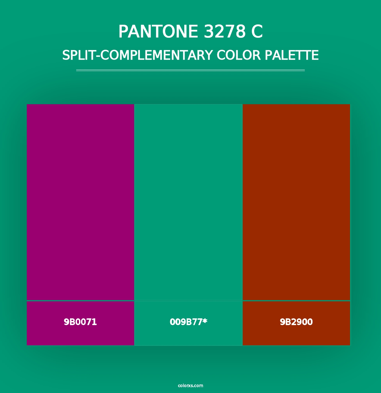 PANTONE 3278 C - Split-Complementary Color Palette