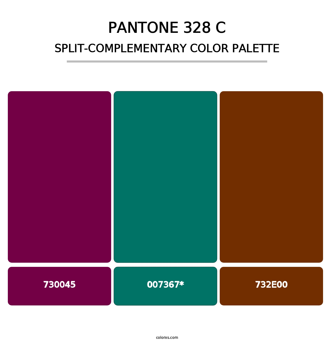 PANTONE 328 C - Split-Complementary Color Palette