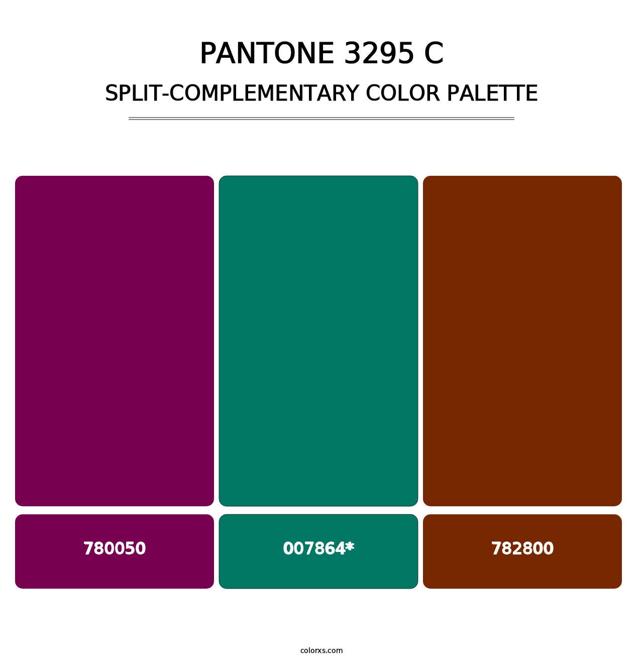 PANTONE 3295 C - Split-Complementary Color Palette