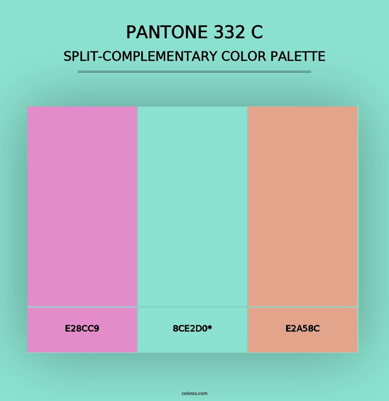 PANTONE 332 C - Split-Complementary Color Palette