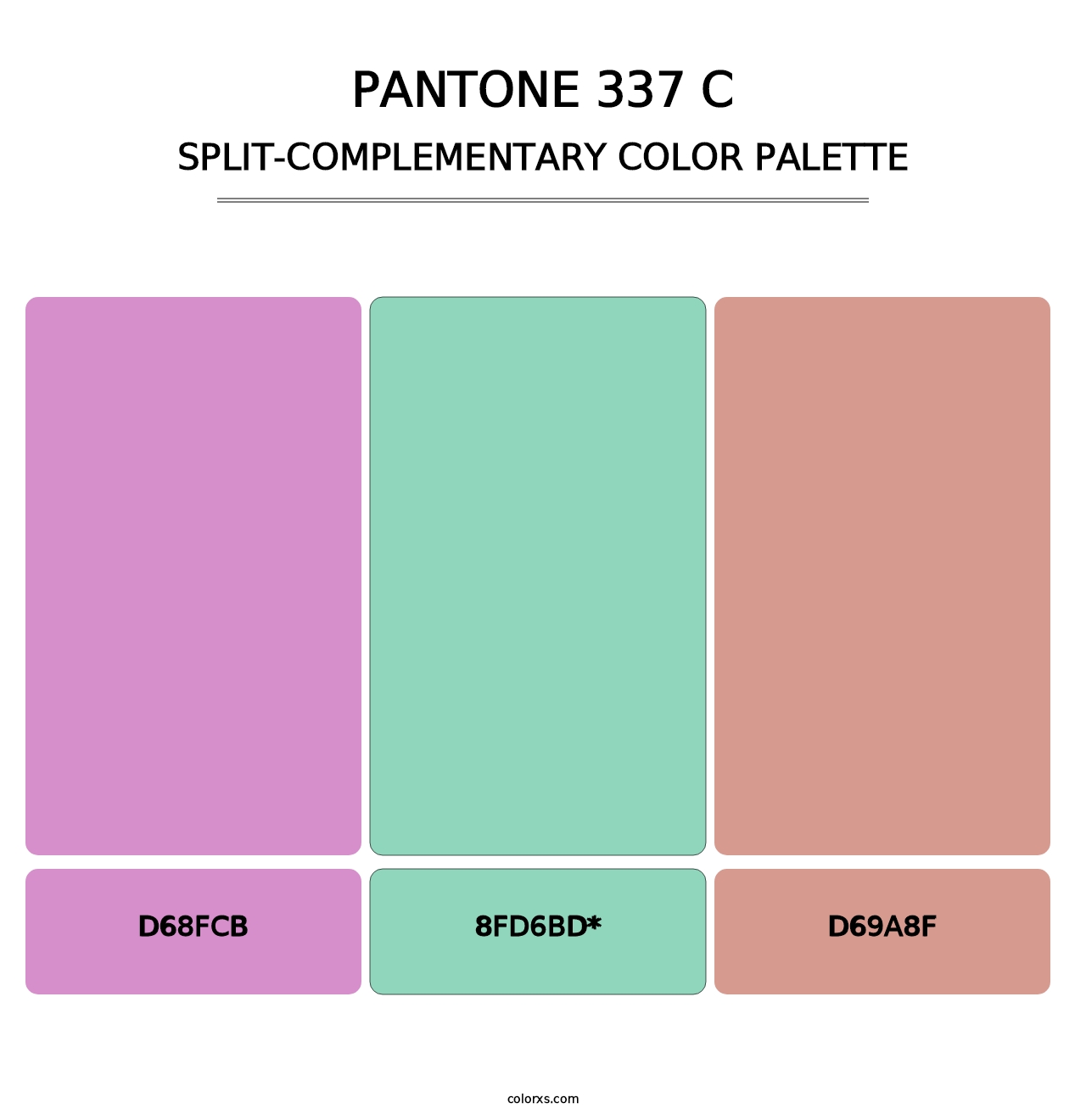 PANTONE 337 C - Split-Complementary Color Palette