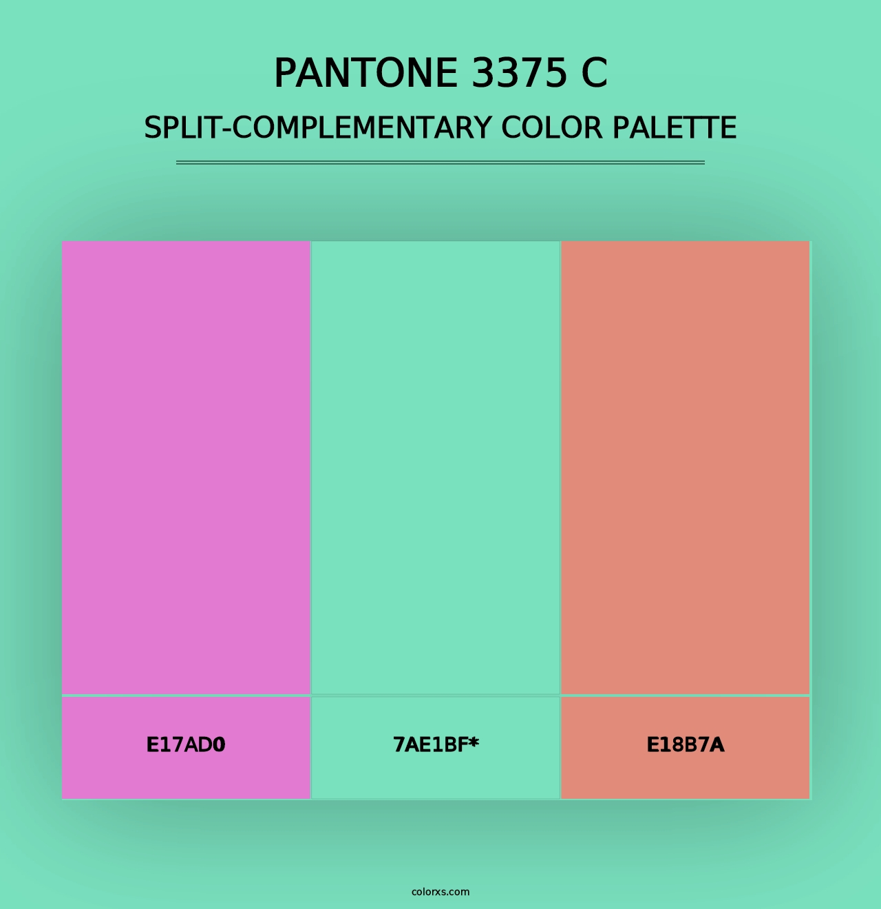 PANTONE 3375 C - Split-Complementary Color Palette