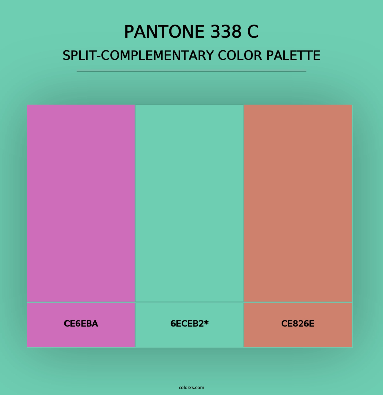 PANTONE 338 C - Split-Complementary Color Palette