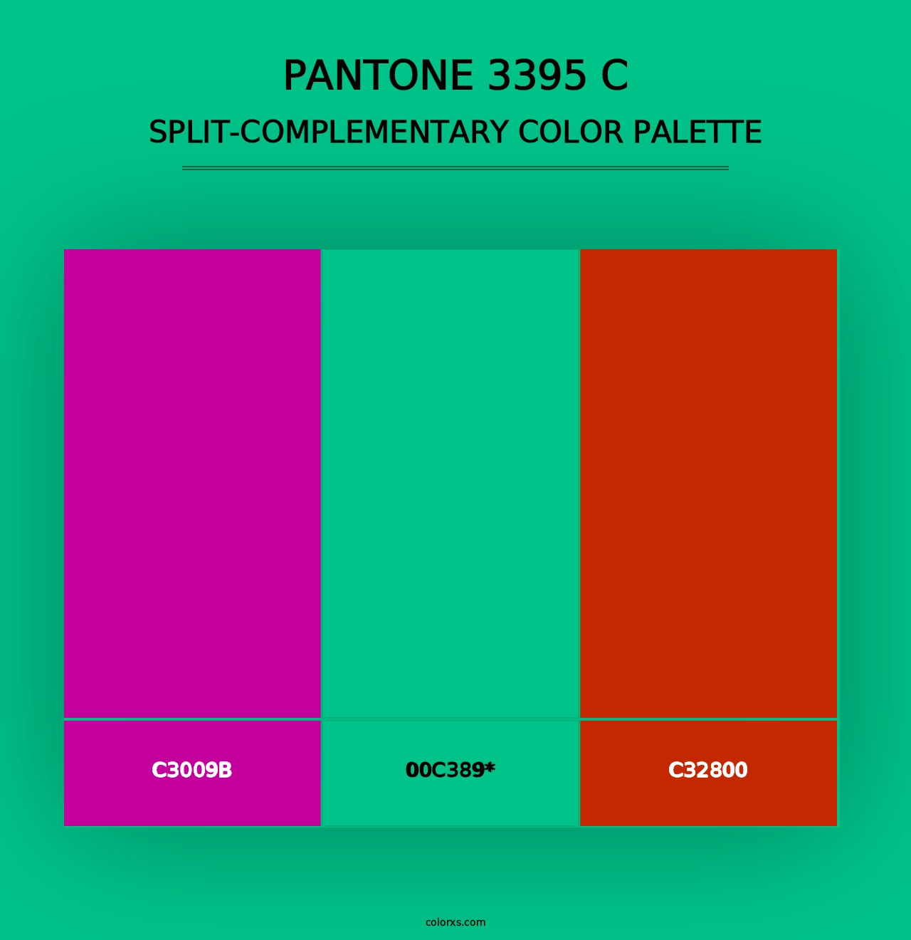 PANTONE 3395 C - Split-Complementary Color Palette