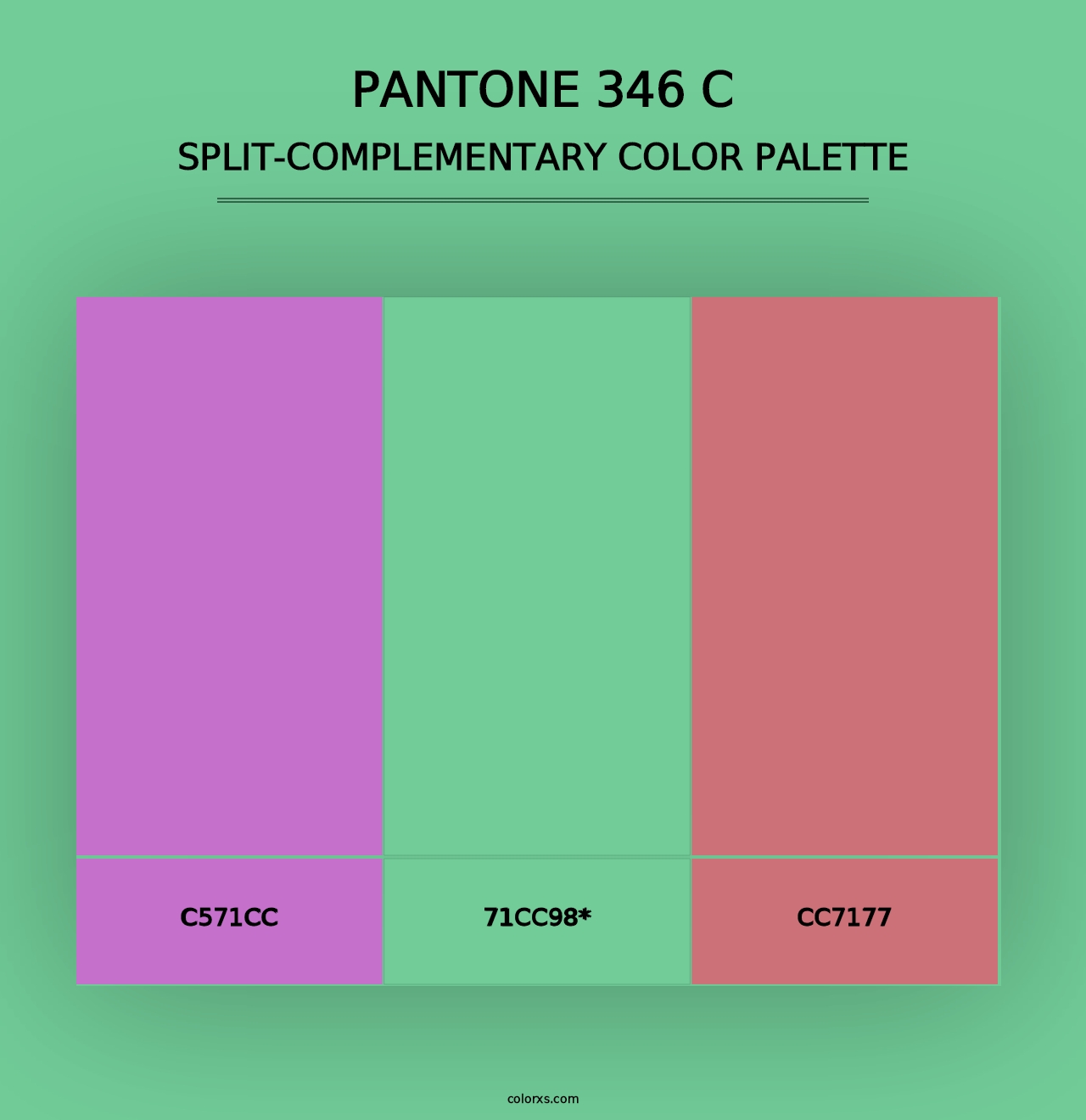 PANTONE 346 C - Split-Complementary Color Palette