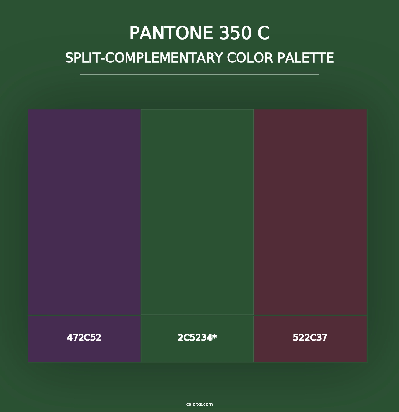 PANTONE 350 C - Split-Complementary Color Palette