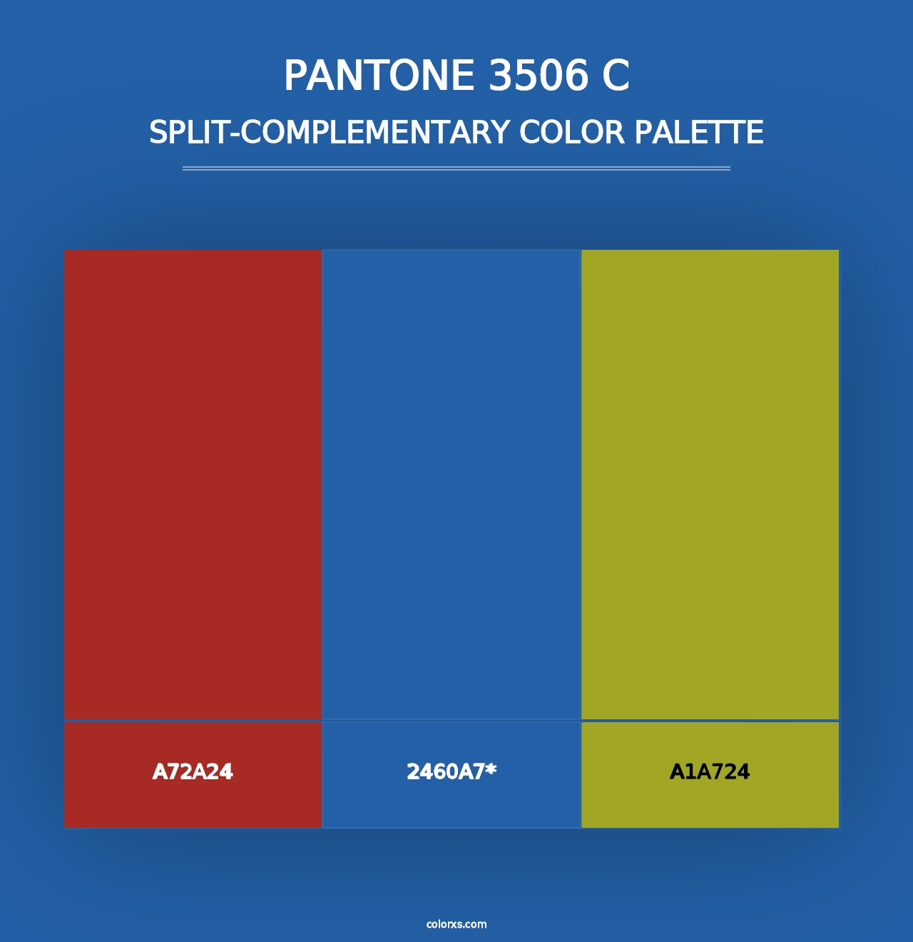 PANTONE 3506 C - Split-Complementary Color Palette