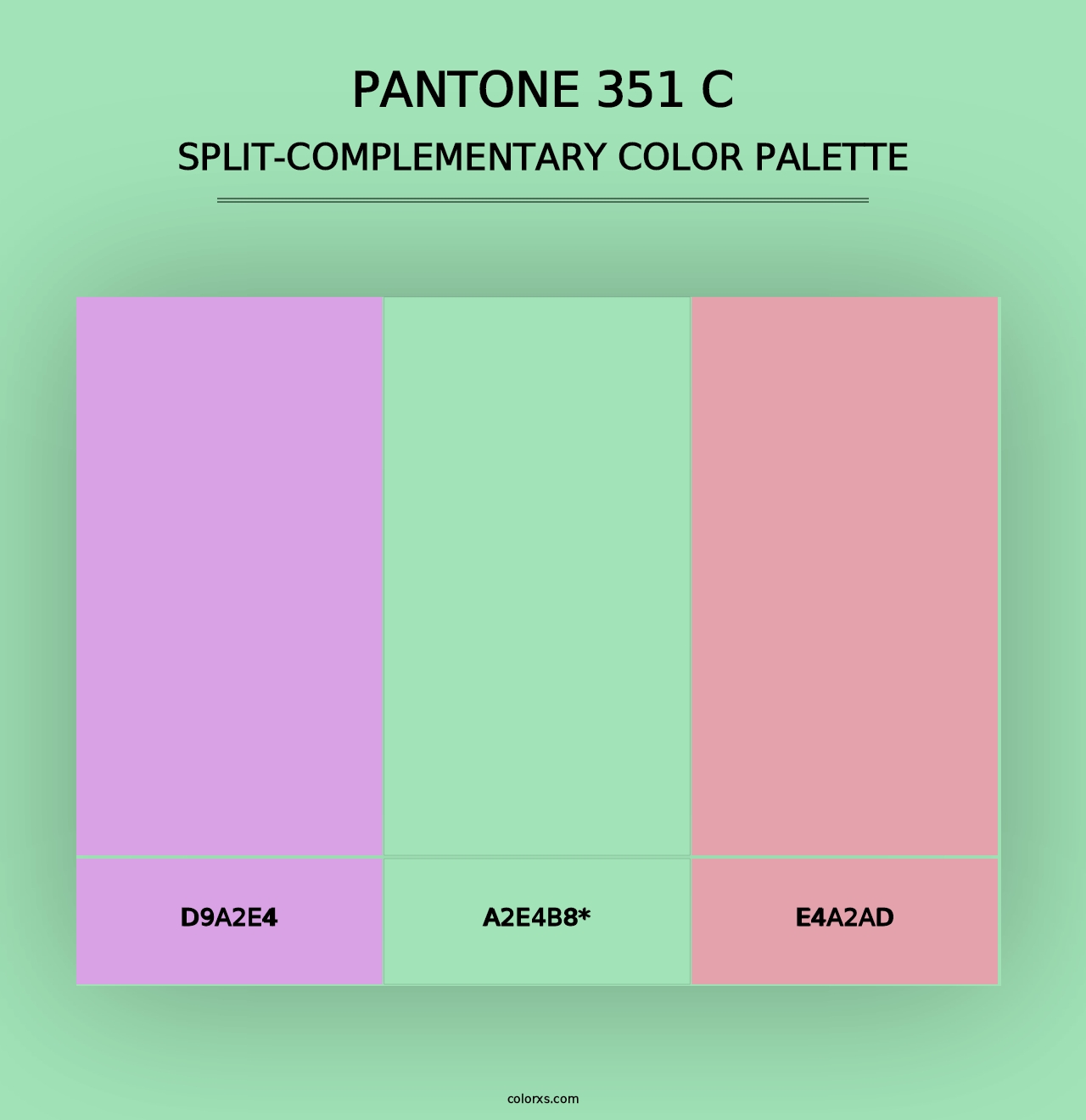 PANTONE 351 C - Split-Complementary Color Palette