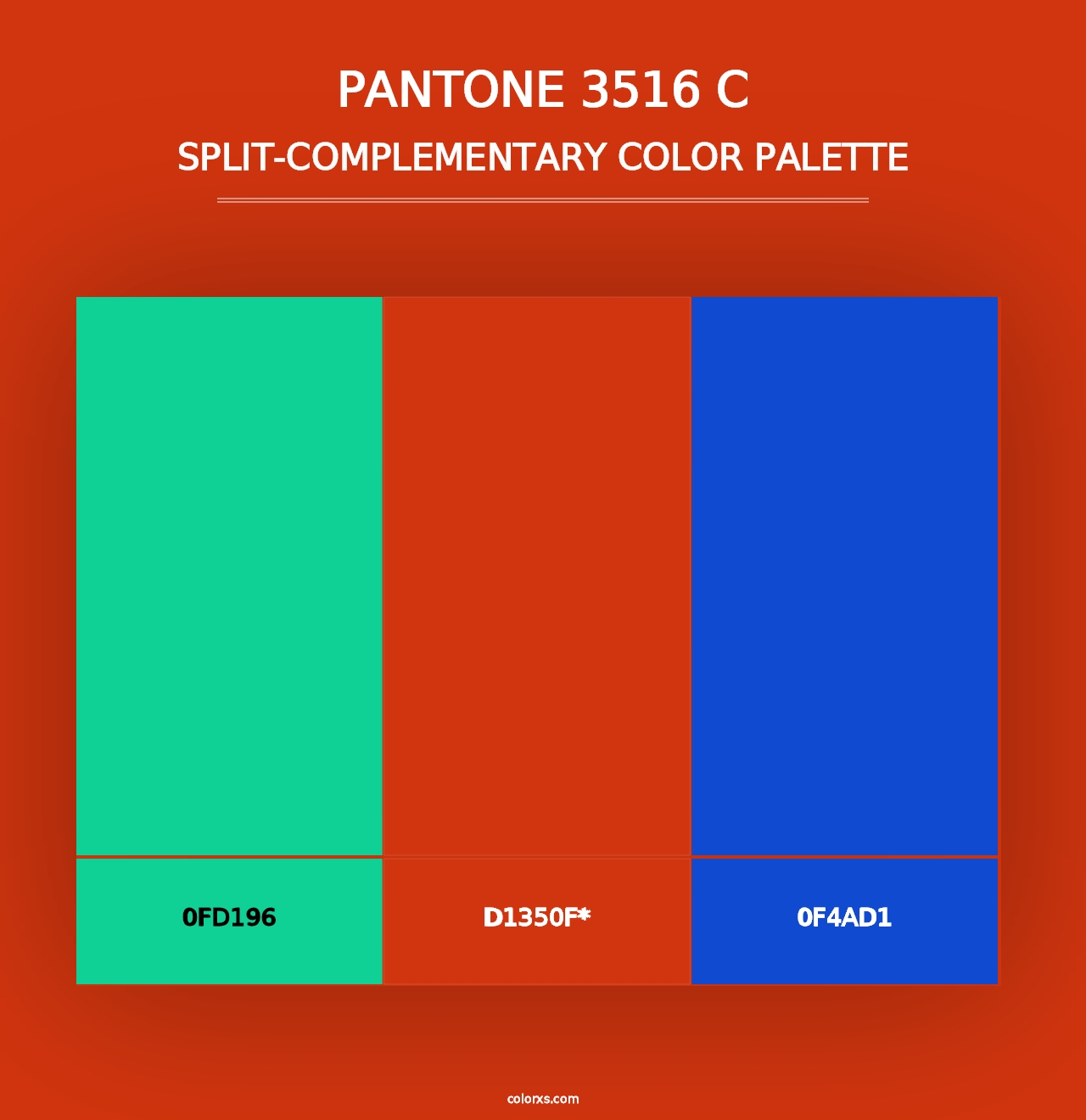 PANTONE 3516 C - Split-Complementary Color Palette