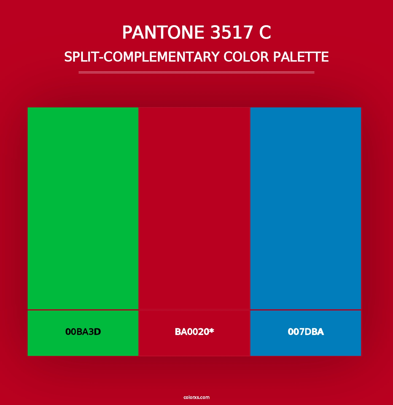 PANTONE 3517 C - Split-Complementary Color Palette