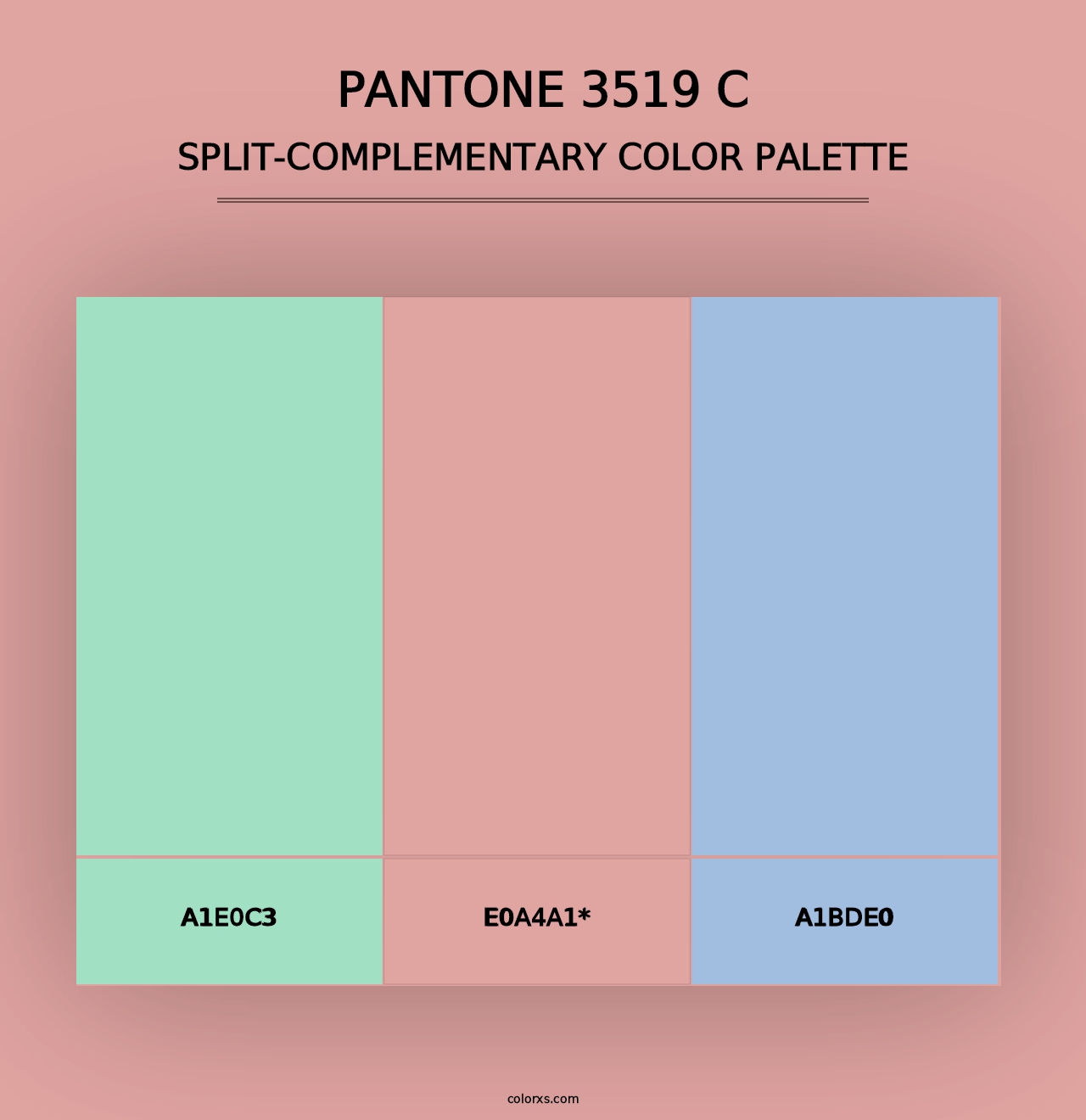 PANTONE 3519 C - Split-Complementary Color Palette