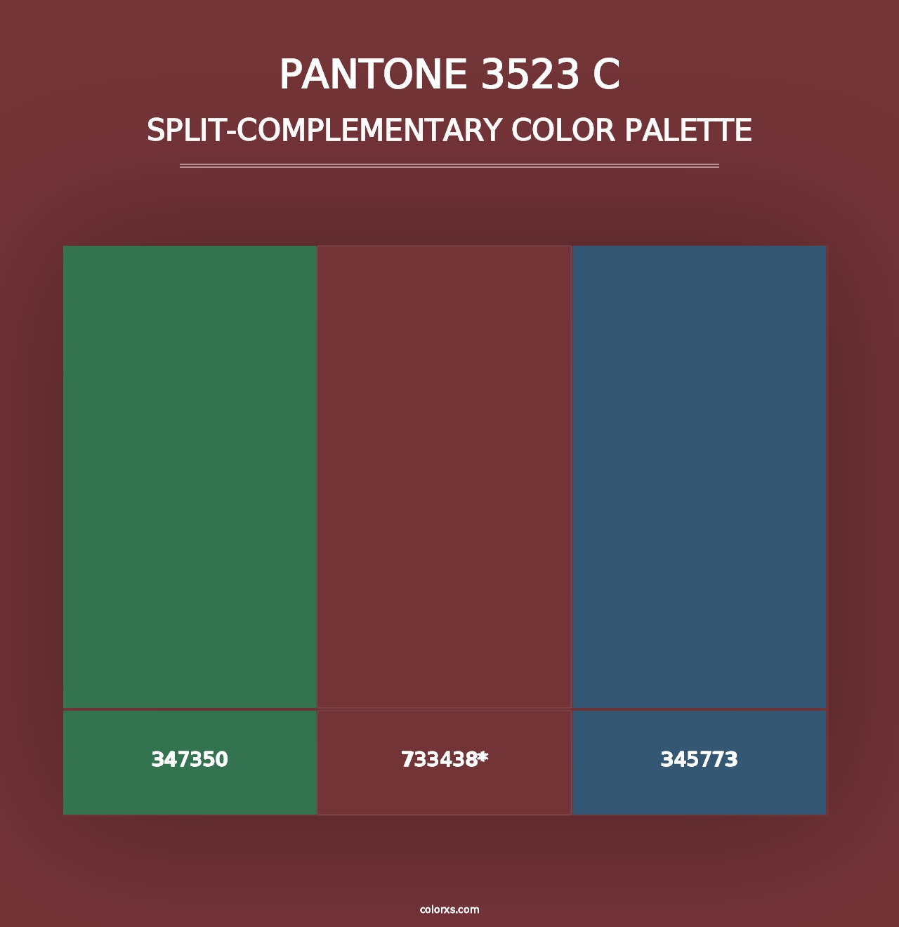 PANTONE 3523 C - Split-Complementary Color Palette