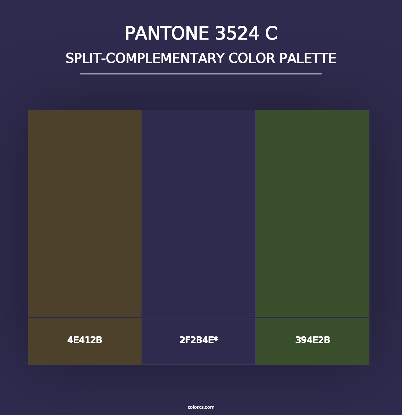 PANTONE 3524 C - Split-Complementary Color Palette