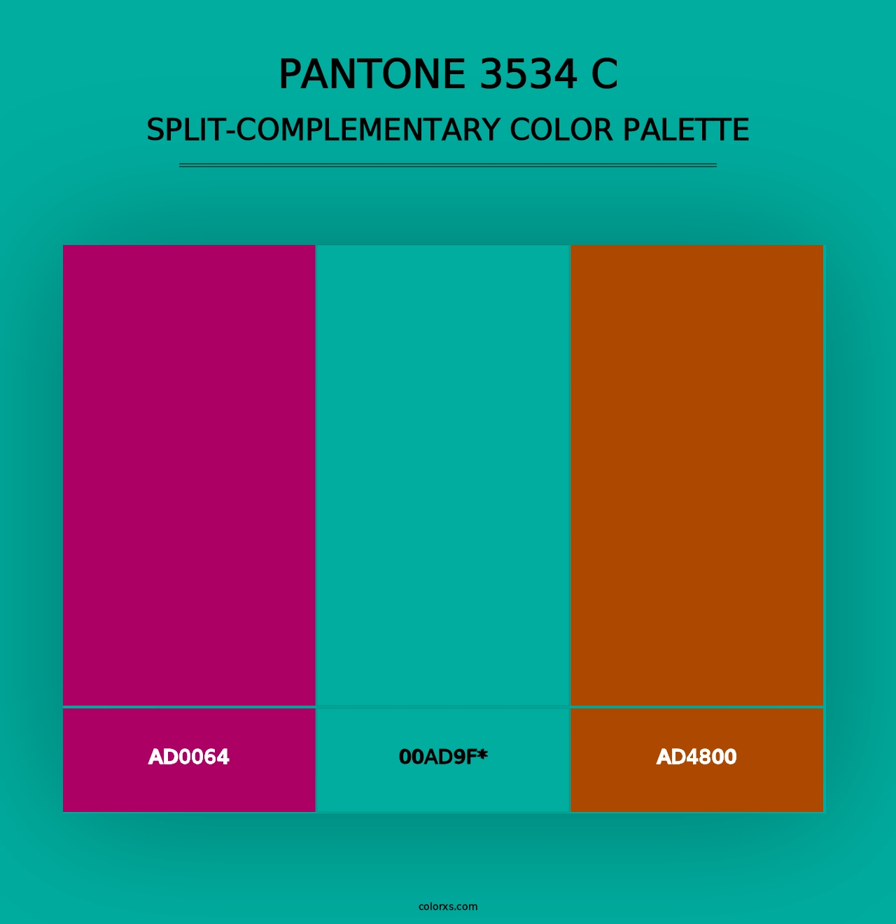 PANTONE 3534 C - Split-Complementary Color Palette