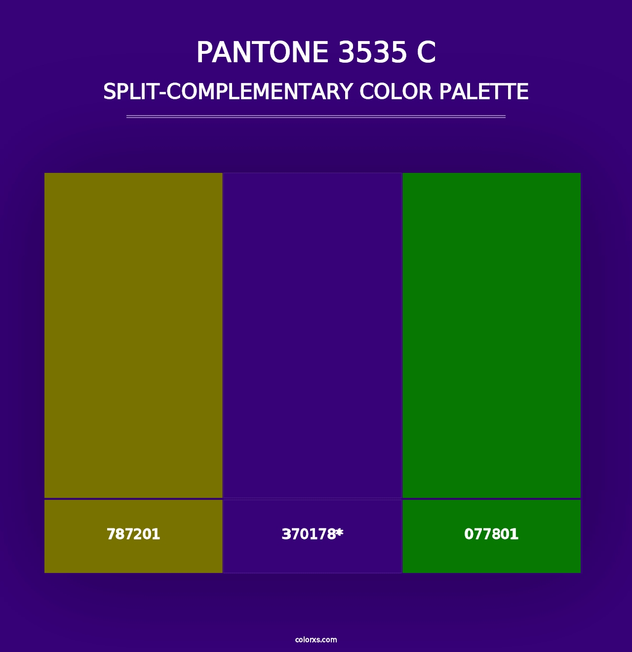 PANTONE 3535 C - Split-Complementary Color Palette