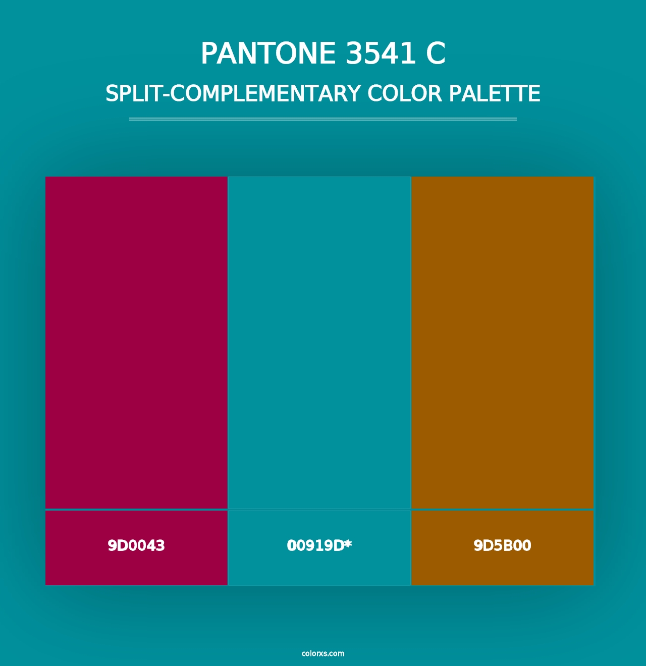 PANTONE 3541 C - Split-Complementary Color Palette