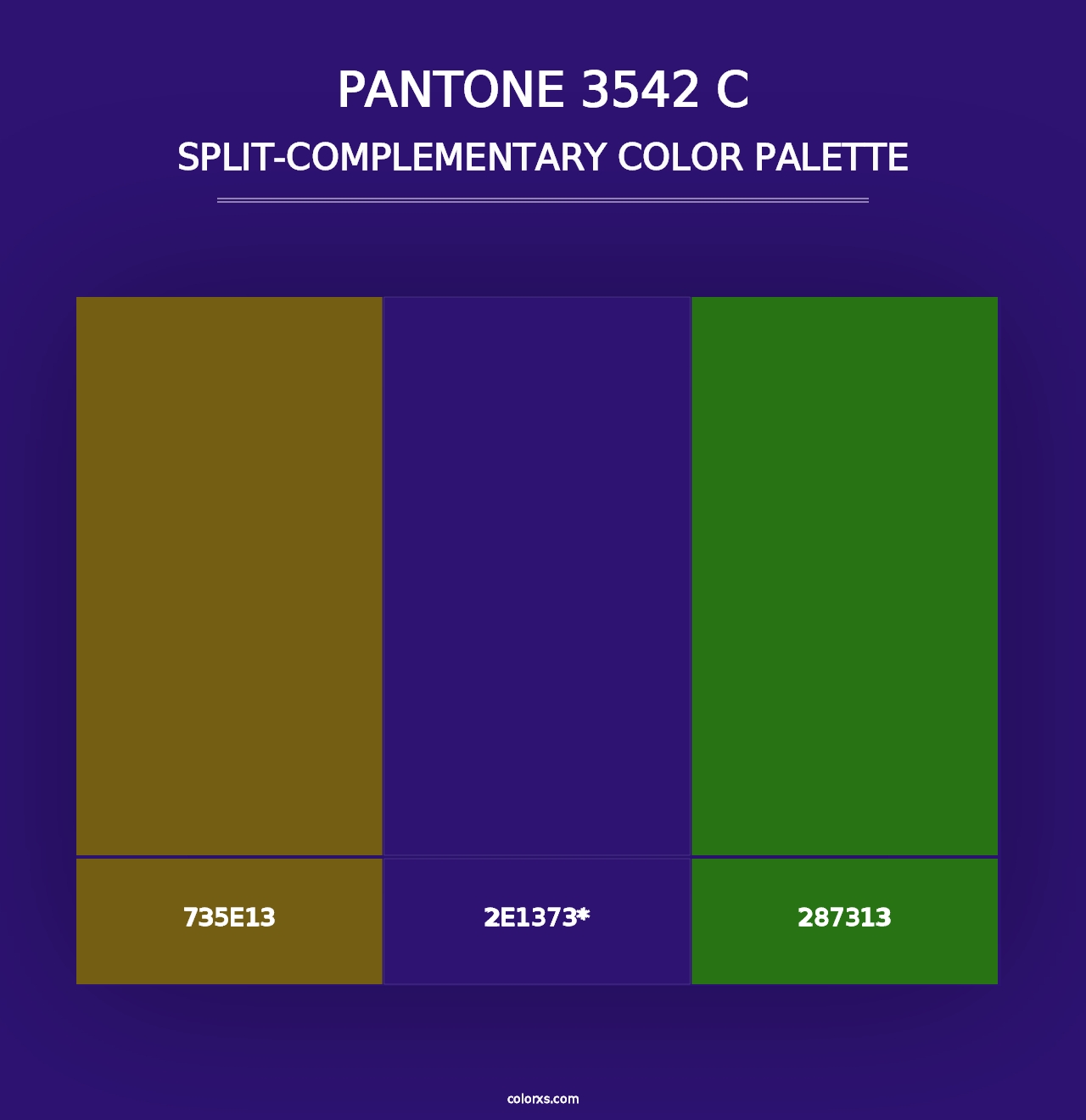 PANTONE 3542 C - Split-Complementary Color Palette