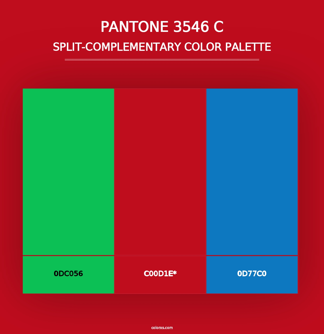 PANTONE 3546 C - Split-Complementary Color Palette