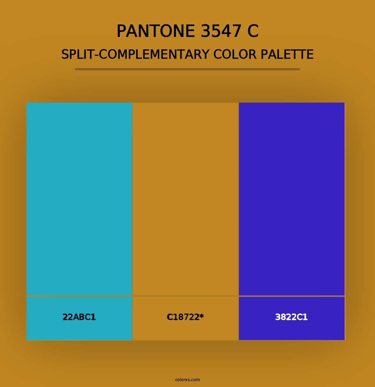 PANTONE 3547 C - Split-Complementary Color Palette