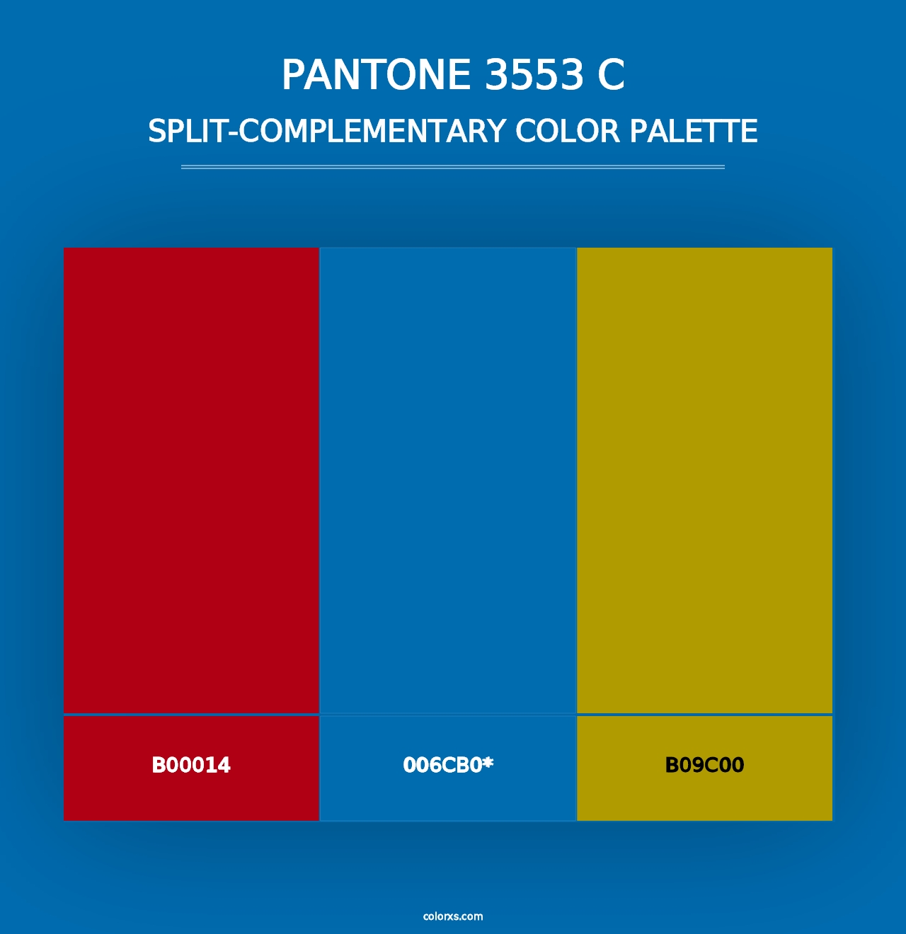 PANTONE 3553 C - Split-Complementary Color Palette