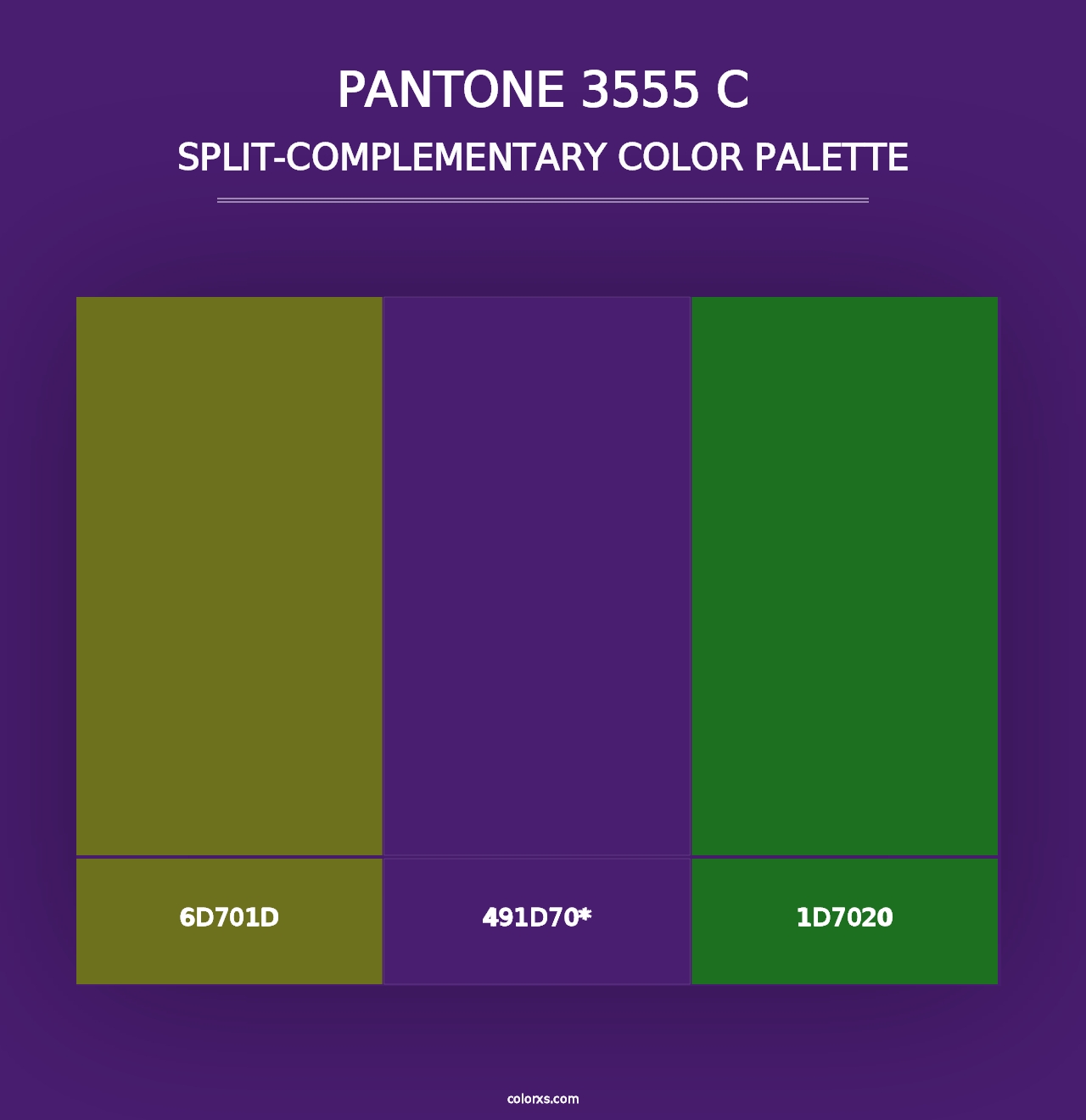 PANTONE 3555 C - Split-Complementary Color Palette