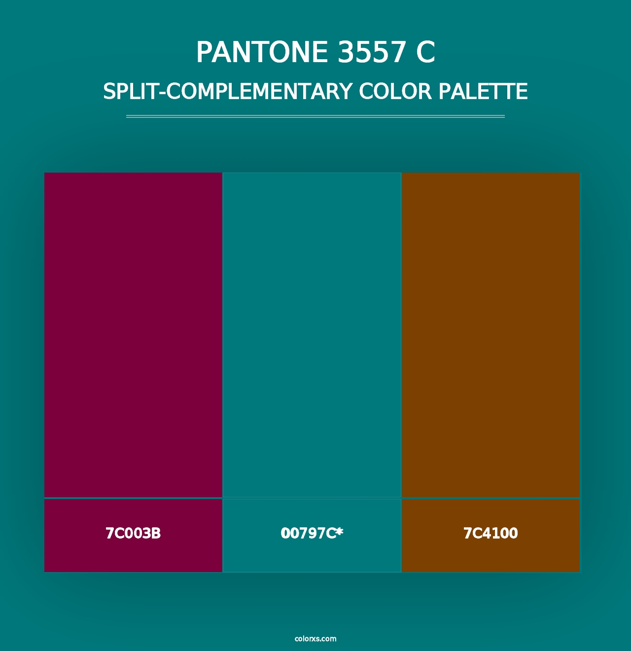 PANTONE 3557 C - Split-Complementary Color Palette