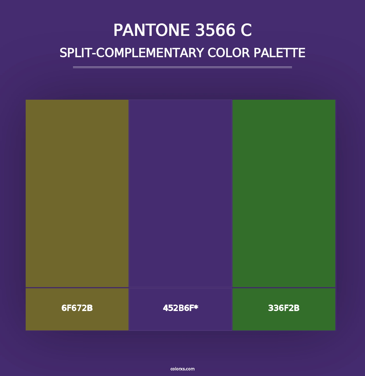 PANTONE 3566 C - Split-Complementary Color Palette